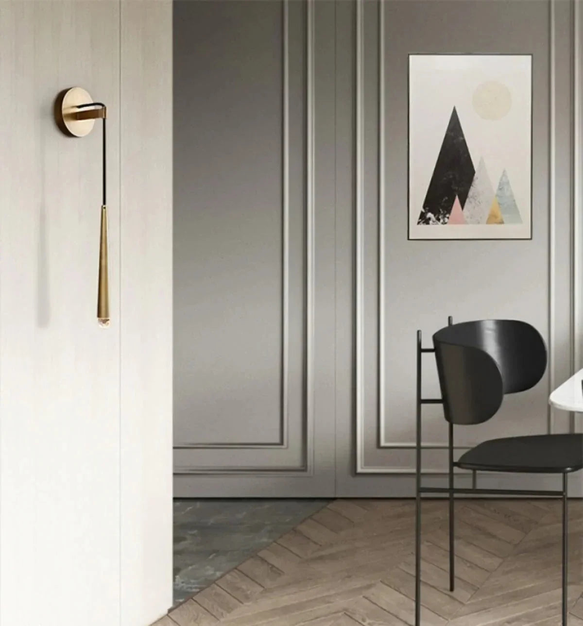 Spinal Tube Wall Light in brass for Hallway by AUVIELIGHT