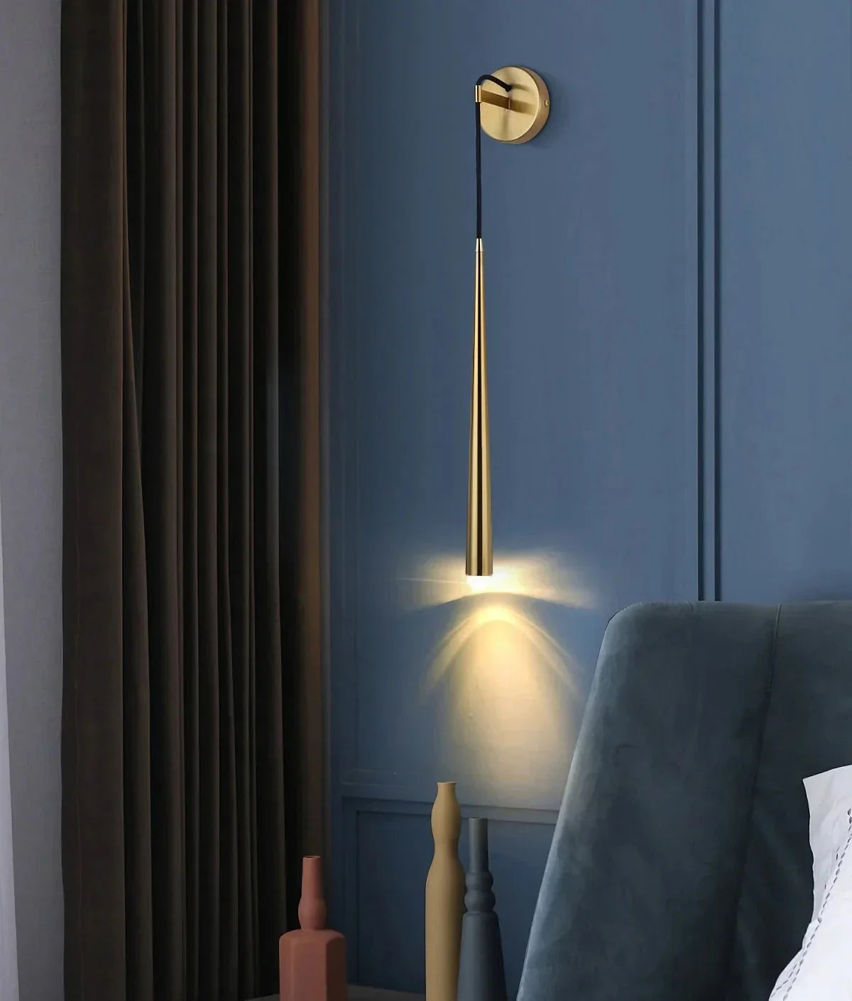 Spinal Tube Wall Light in brass for Hallway by AUVIELIGHT