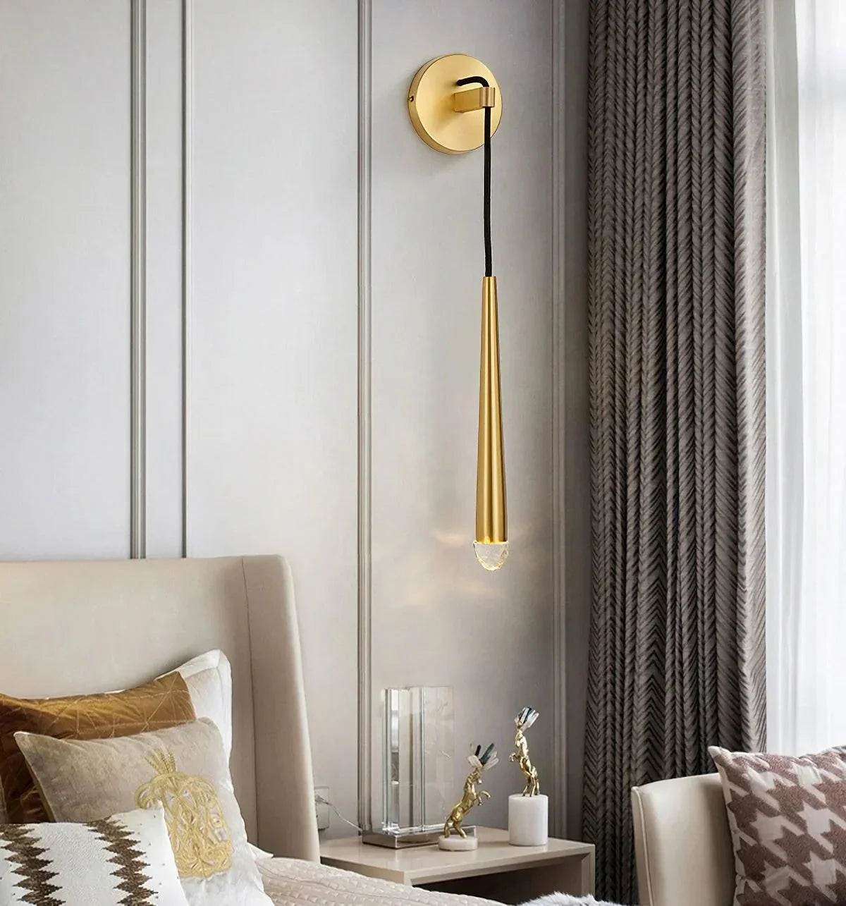 Spinal Tube Wall Light in brass for Hallway by AUVIELIGHT
