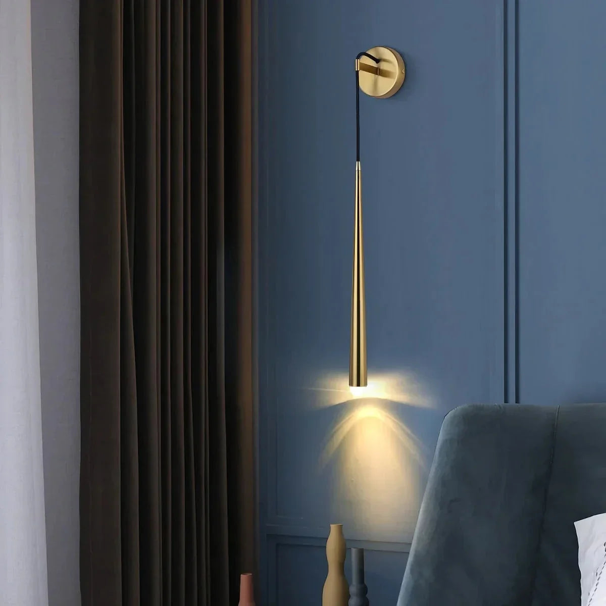 Spinal Tube Wall Light in brass for Hallway by AUVIELIGHT