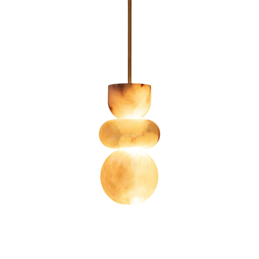 Modern Pendant Light in alabaster for Kitchen Island by AUVIELIGHT
