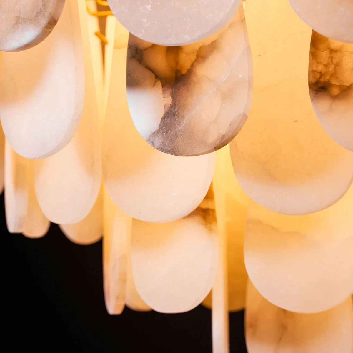 Teardrop Chandelier in alabaster for Dining Room by AUVIELIGHT