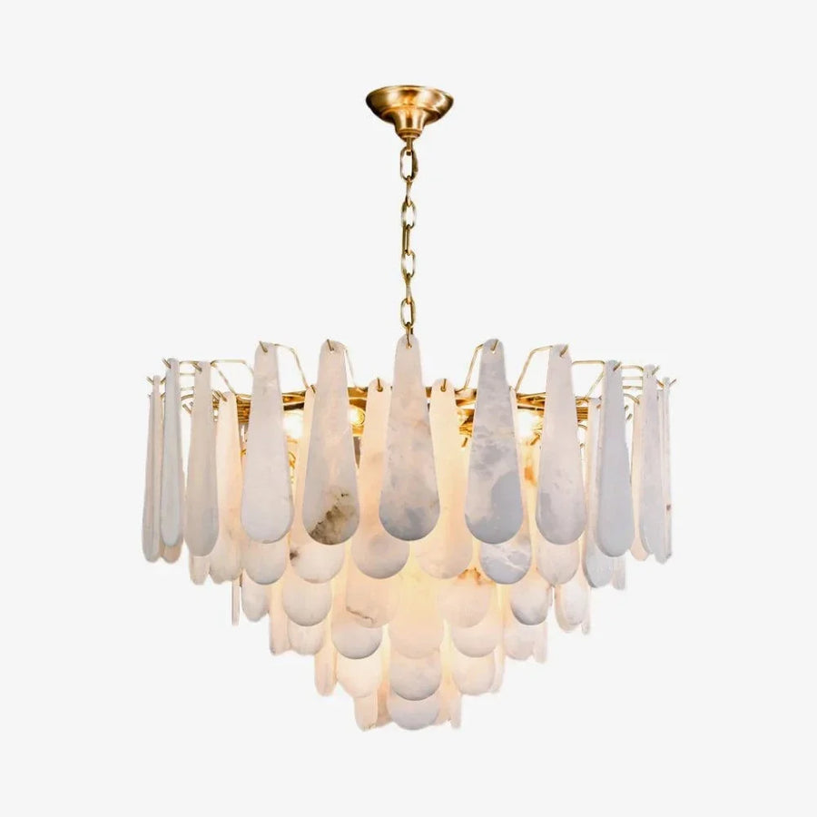 Teardrop Chandelier in alabaster for Dining Room by AUVIELIGHT