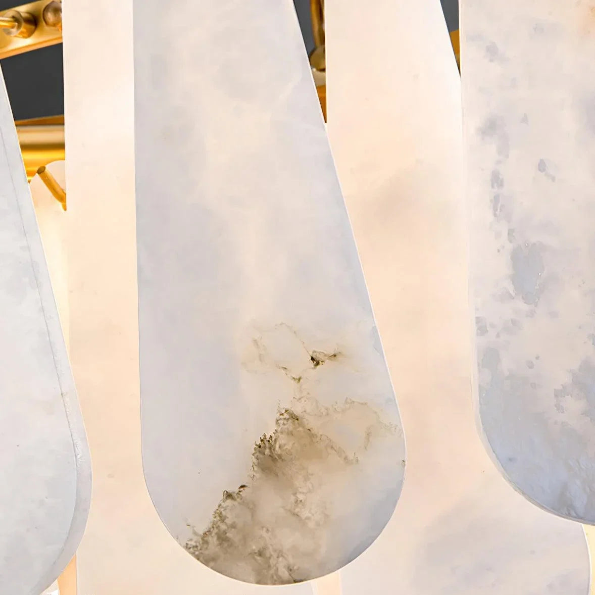Teardrop Chandelier in alabaster for Dining Room by AUVIELIGHT