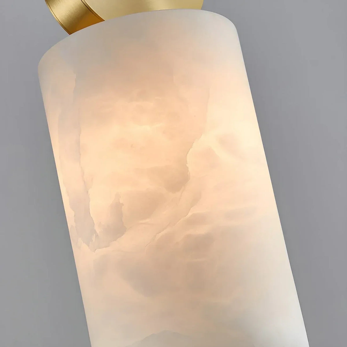 Cylinder Disc Pendant Light in alabaster for Kitchen Island by AUVIELIGHT