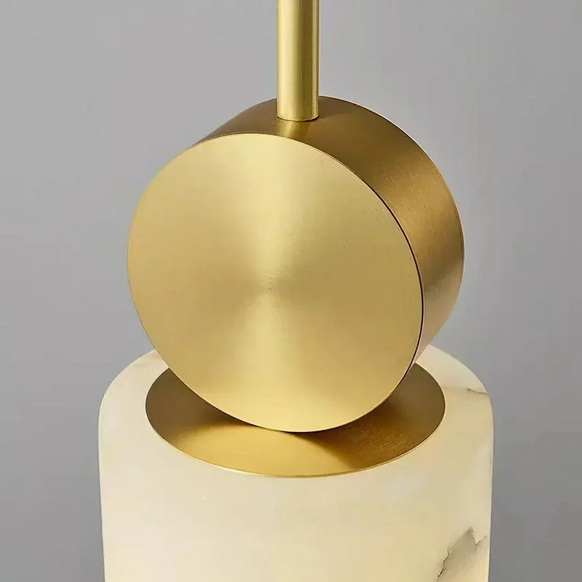 Cylinder Disc Pendant Light in alabaster for Kitchen Island by AUVIELIGHT