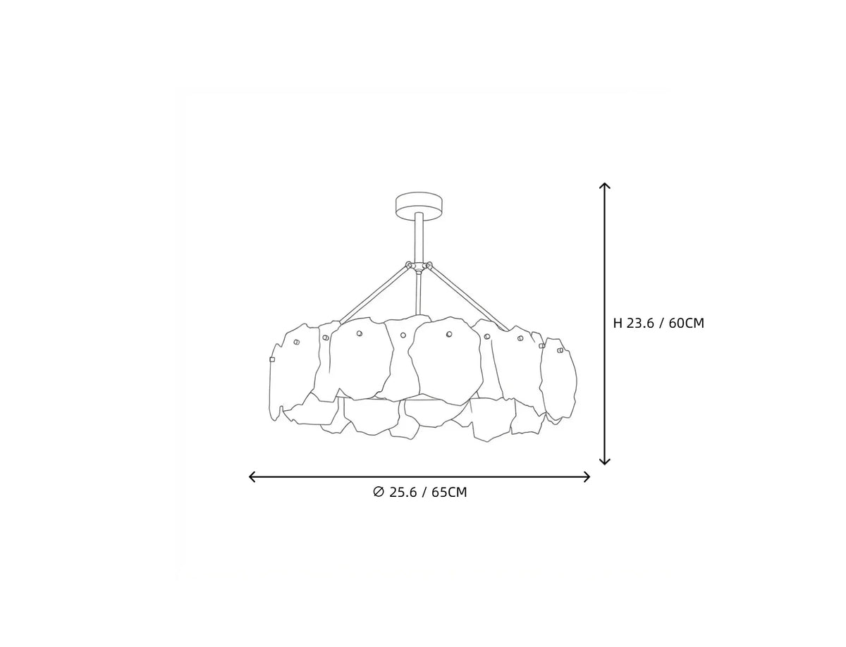 Drum Chandelier in alabaster for Dining Room by AUVIELIGHT