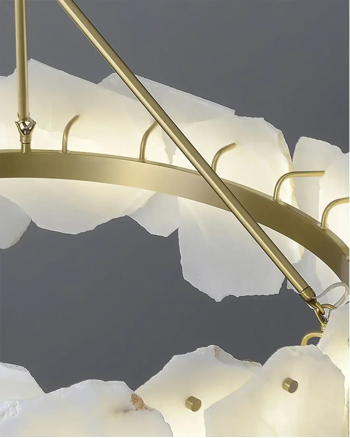 Drum Chandelier in alabaster for Dining Room by AUVIELIGHT