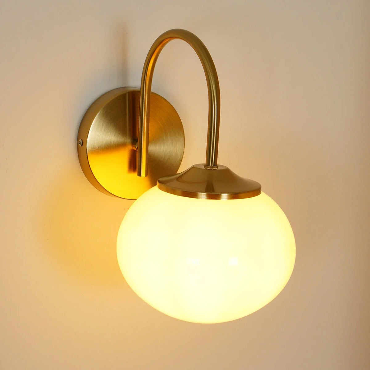 Globe Wall Sconce in brass for Hallway by AUVIELIGHT