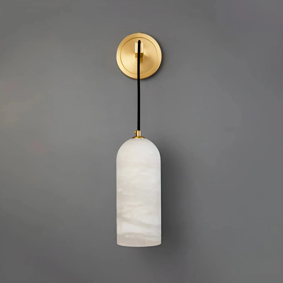 Hook Cylinder Wall Sconce in alabaster for Hallway by AUVIELIGHT