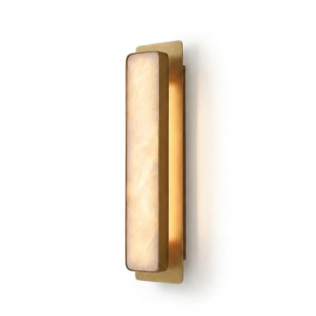 Inset Wall Sconce in alabaster for Hallway by AUVIELIGHT