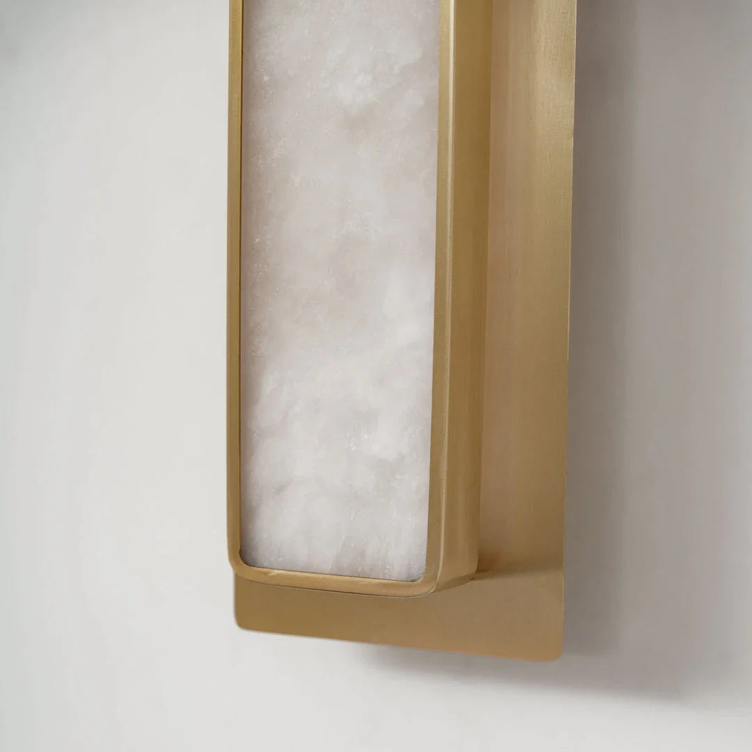 Inset Wall Sconce in alabaster for Hallway by AUVIELIGHT