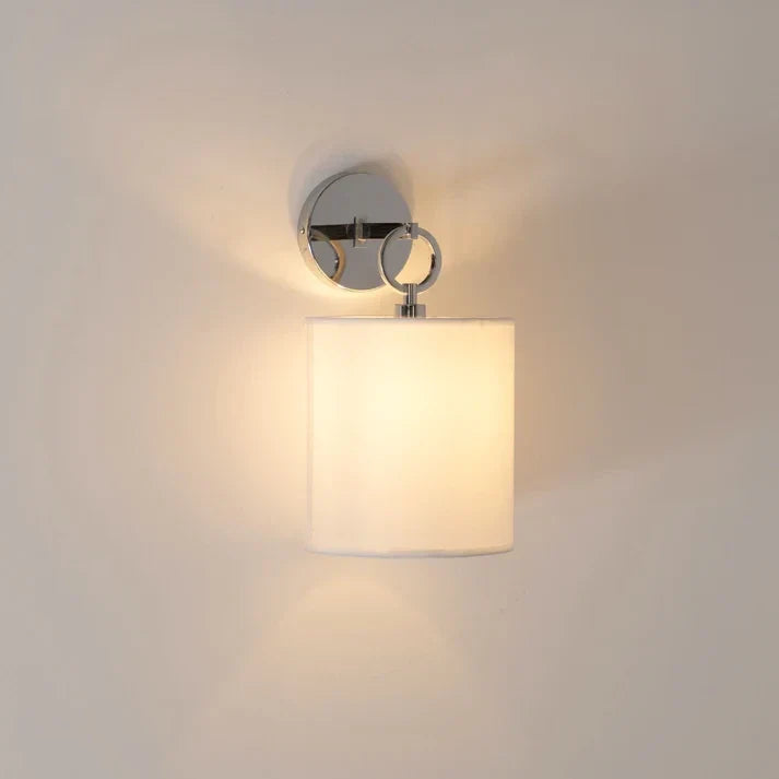 Hoop Wall Sconce in linen for Hallway by AUVIELIGHT