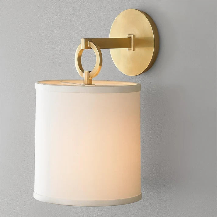 Hoop Wall Sconce in linen for Hallway by AUVIELIGHT
