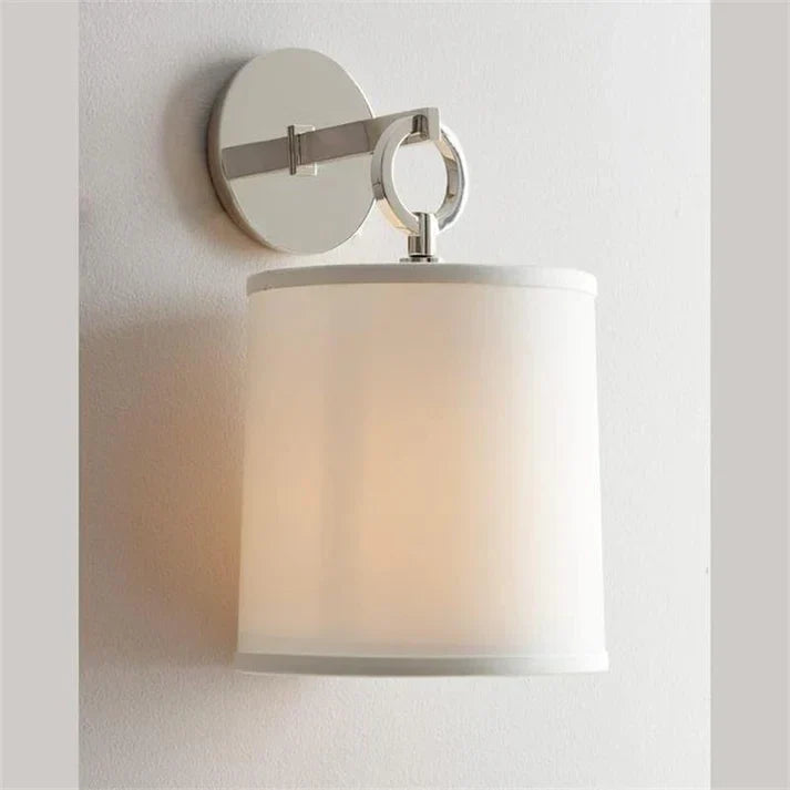 Hoop Wall Sconce in linen for Hallway by AUVIELIGHT