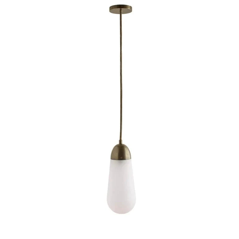 Teardrop Pendant Light in brass for Kitchen Island by AUVIELIGHT, 1 head D 12cm x H 28cm / ∅ 4.7″ x H 11″ / Bronze & White