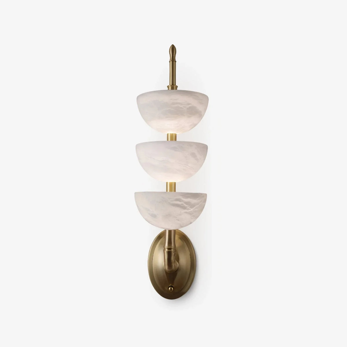 Tiered Wall Sconce in alabaster for Hallway by AUVIELIGHT
