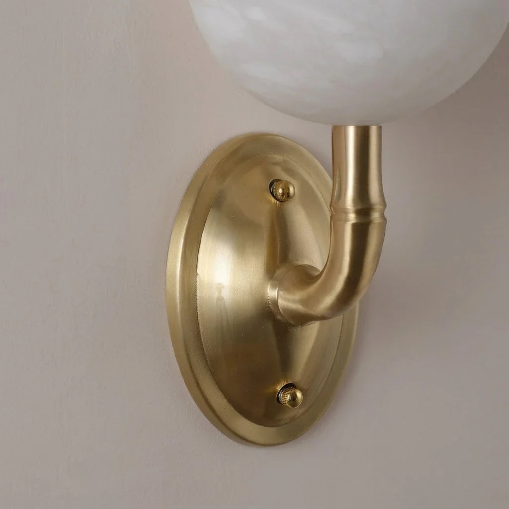 Tiered Wall Sconce in alabaster for Hallway by AUVIELIGHT