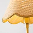 Scalloped Chandelier in rattan for Dining Room by AUVIELIGHT