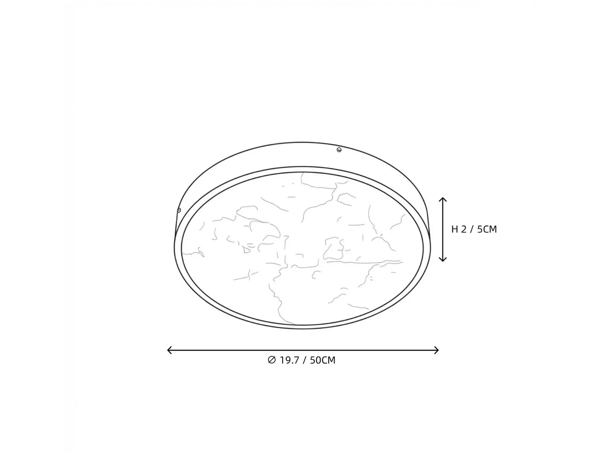 Disc Ceiling Light in alabaster for Living Room by AUVIELIGHT