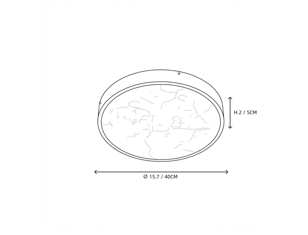 Disc Ceiling Light in alabaster for Living Room by AUVIELIGHT