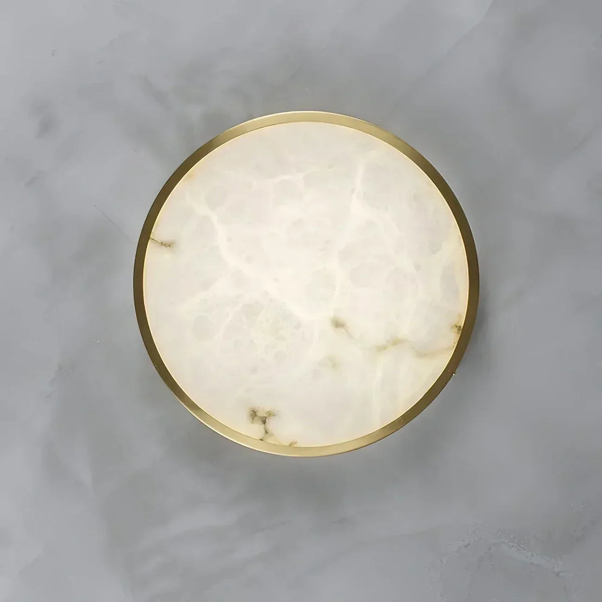Disc Ceiling Light in alabaster for Living Room by AUVIELIGHT