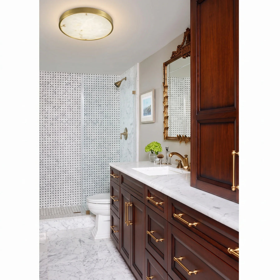 Disc Ceiling Light in alabaster for Living Room by AUVIELIGHT
