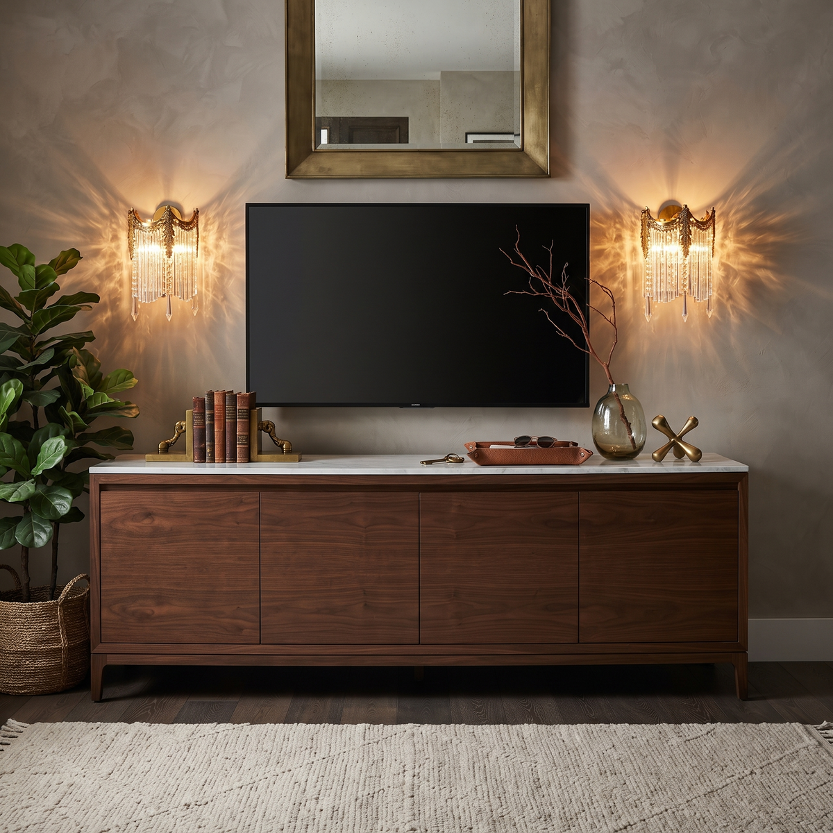 Fringe Wall Sconce in crystal for Hallway by AUVIELIGHT