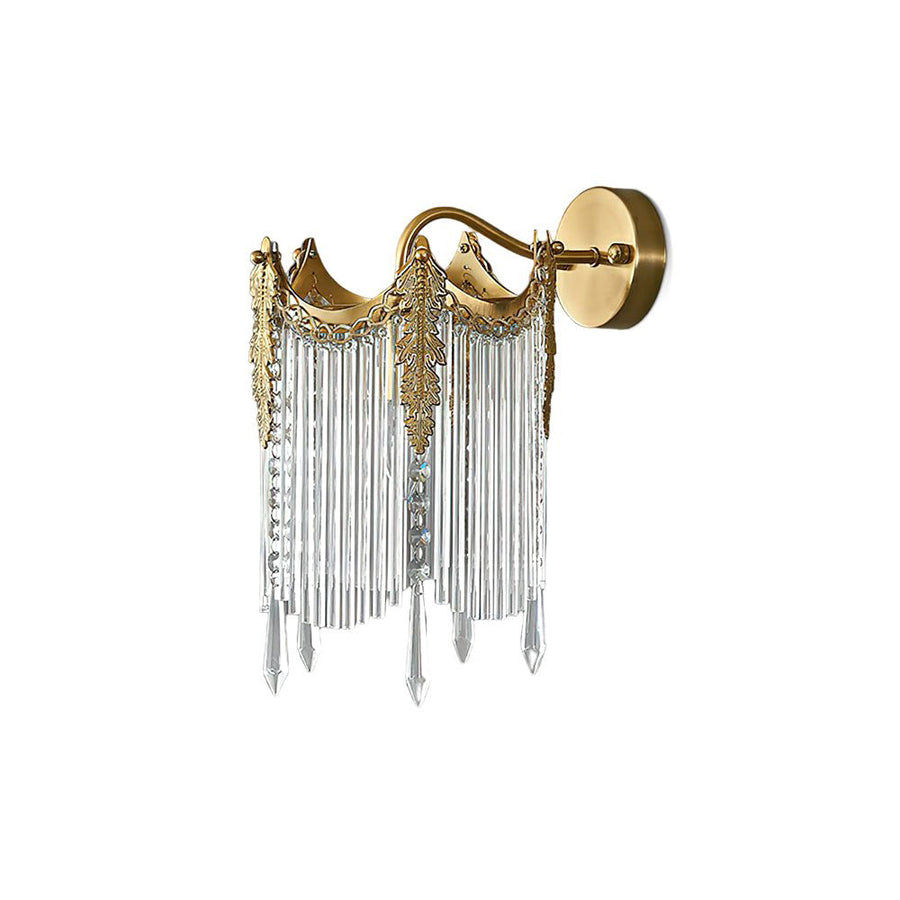 Fringe Wall Sconce in crystal for Hallway by AUVIELIGHT