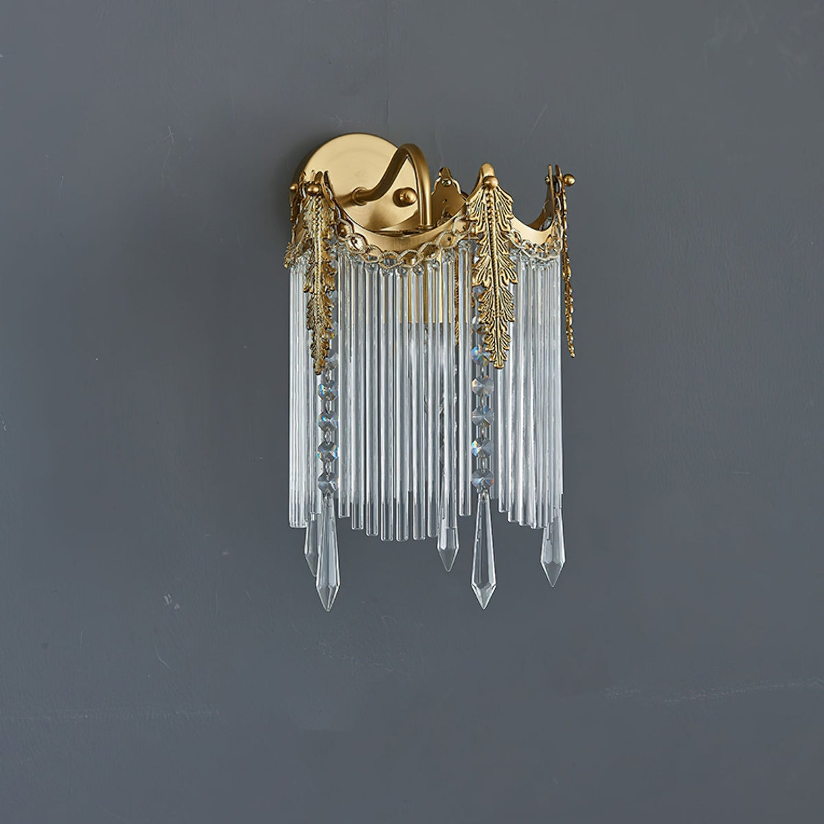 Fringe Wall Sconce in crystal for Hallway by AUVIELIGHT