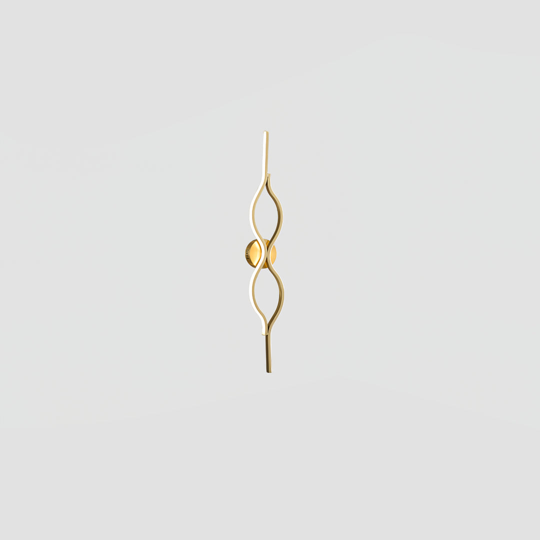 Silica Gel Linear Wall Sconce in brass for Hallway by AUVIELIGHT, ∅ 4.7"x H 23.6" / Dia 12cm x H 60cm / Brass