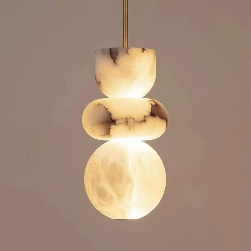 Cairo Pendant Light in alabaster for Kitchen Island by AUVIELIGHT
