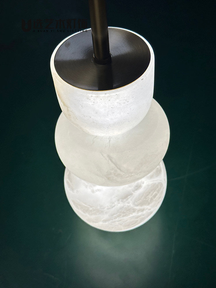 Cairo Pendant Light in alabaster for Kitchen Island by AUVIELIGHT