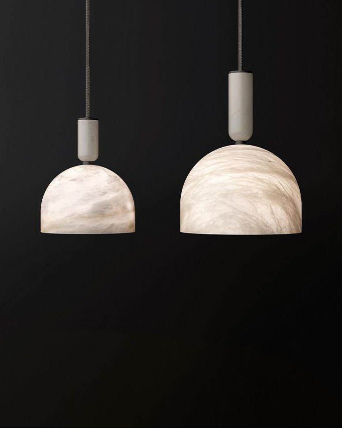 Cairo Dome Pendant Light in alabaster for Kitchen Island by AUVIELIGHT