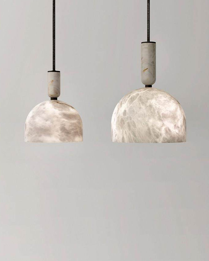Cairo Dome Pendant Light in alabaster for Kitchen Island by AUVIELIGHT