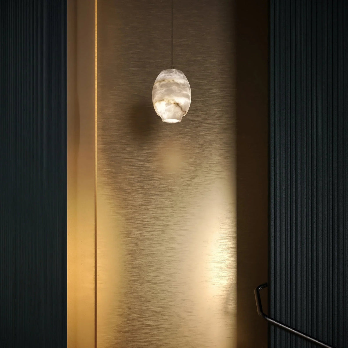 Camille Pendant Light in alabaster for Kitchen Island by AUVIELIGHT