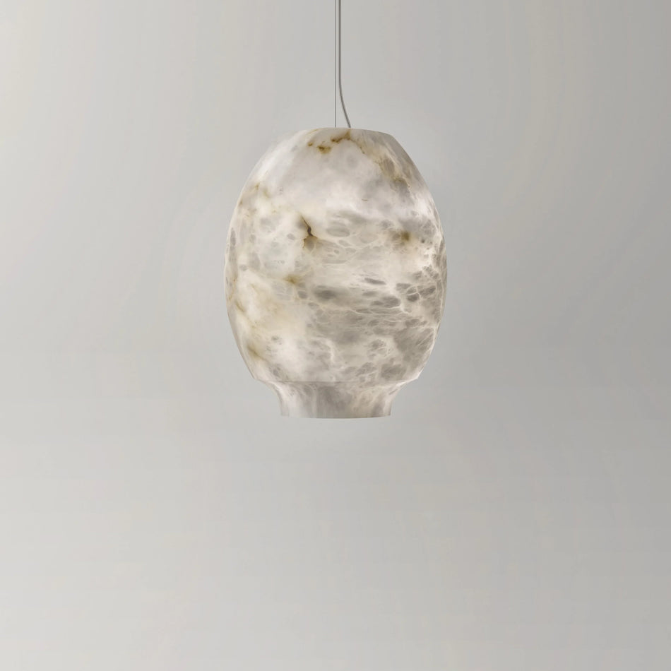Camille Pendant Light in alabaster for Kitchen Island by AUVIELIGHT