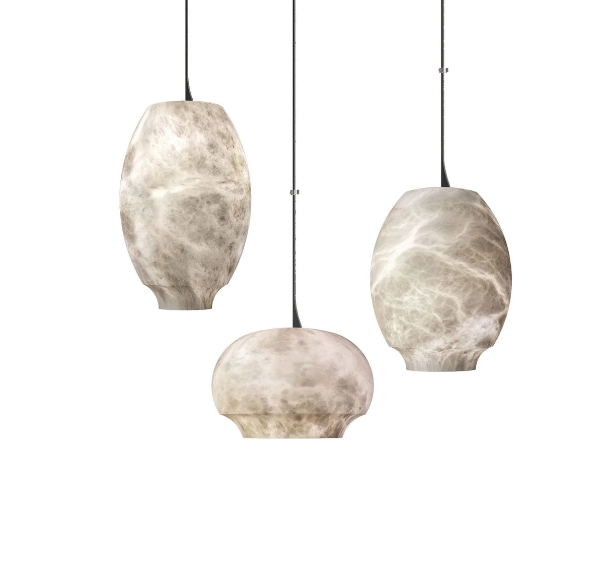 Camille Pendant Light in alabaster for Kitchen Island by AUVIELIGHT