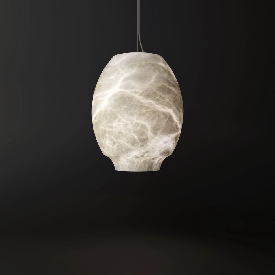 Camille Pendant Light in alabaster for Kitchen Island by AUVIELIGHT