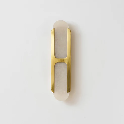 Capsule Wall Light in alabaster for Hallway by AUVIELIGHT