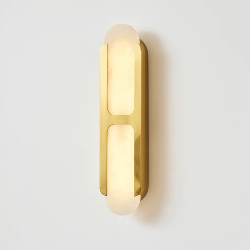 Capsule Wall Light in alabaster for Hallway by AUVIELIGHT