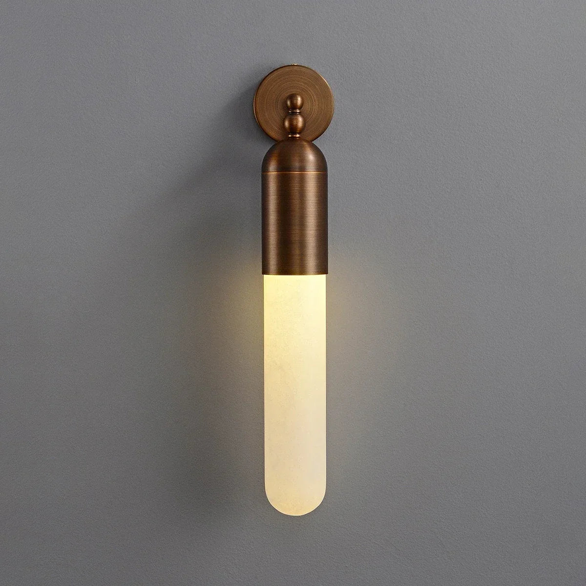 Capsule Linear Wall Sconce in alabaster for Hallway by AUVIELIGHT
