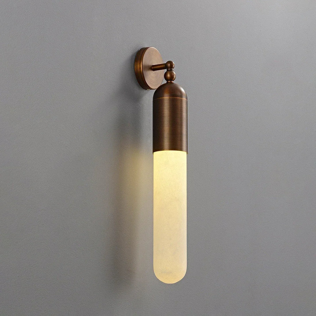 Capsule Linear Wall Sconce in alabaster for Hallway by AUVIELIGHT