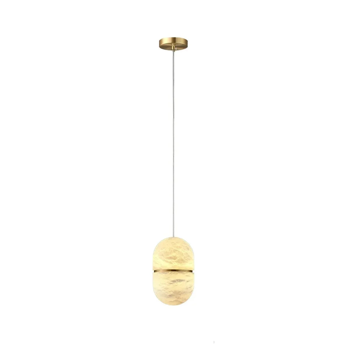 Capsule Pendant Light in alabaster for Kitchen Island by AUVIELIGHT