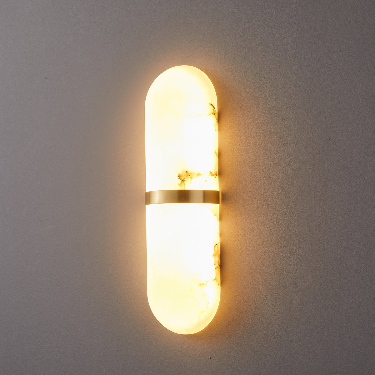 Capsule Wall Sconce in alabaster for Hallway by AUVIELIGHT