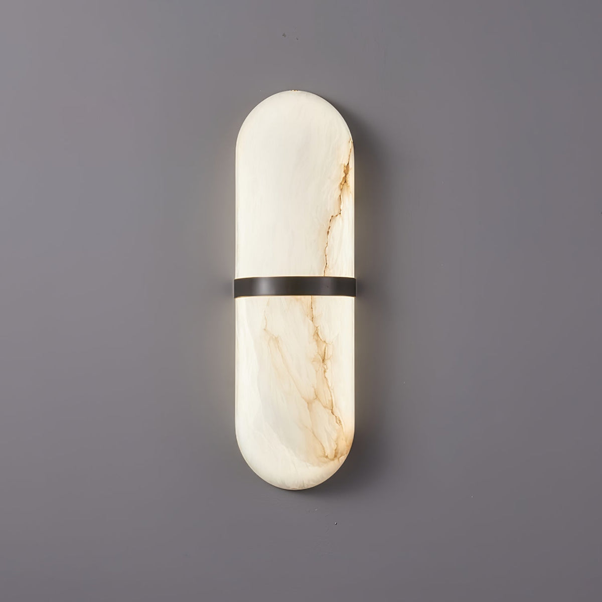 Capsule Wall Sconce in alabaster for Hallway by AUVIELIGHT
