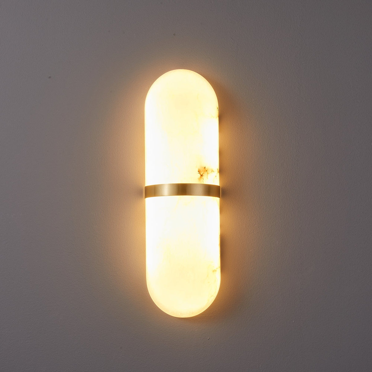 Capsule Wall Sconce in alabaster for Hallway by AUVIELIGHT
