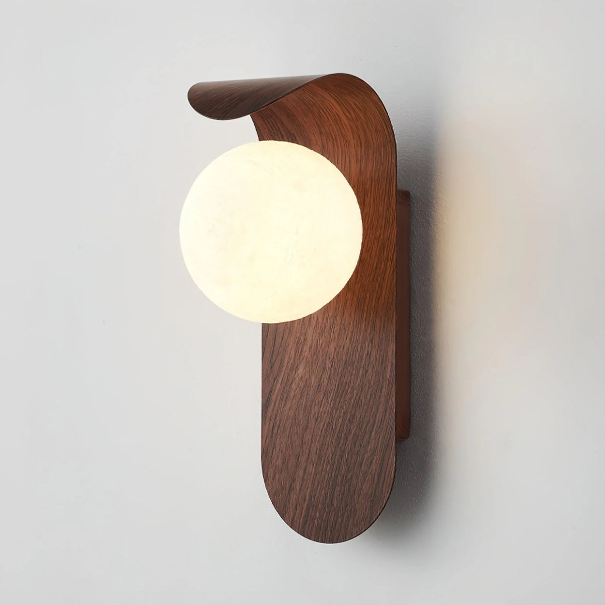 Carlyle Wall Light for Hallway by AUVIELIGHT, D 13 cm × W 10 cm × H 25 cm & D 5.1″ × W 3.9″ × H 9.8″ / Walnut Color