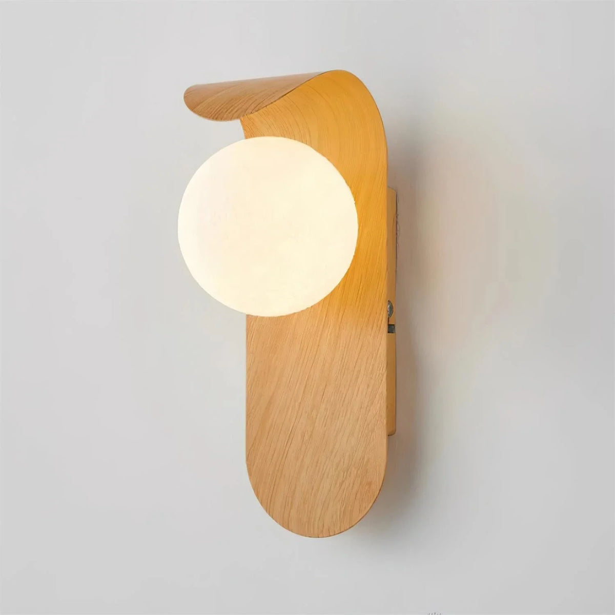 Carlyle Wall Light for Hallway by AUVIELIGHT, D 13 cm × W 10 cm × H 25 cm & D 5.1″ × W 3.9″ × H 9.8″ / Wood color
