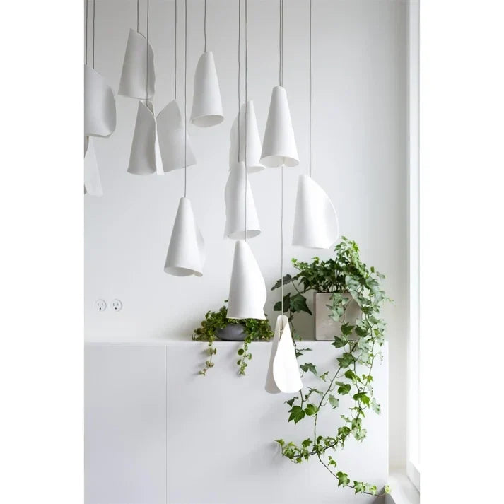 Cascade Petal Chandelier in porcelain for Dining Room by AUVIELIGHT